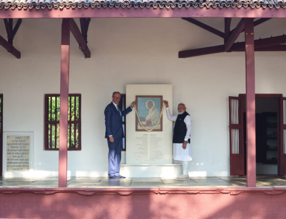 PM along with the Chancellor of Germany, Mr. Friedrich Merz visited to Sabarmati Ashram at Ahmedabad, in Gujarat on January 12, 2026.
