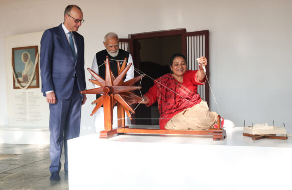 PM along with the Chancellor of Germany, Mr. Friedrich Merz visited to Sabarmati Ashram at Ahmedabad, in Gujarat on January 12, 2026.