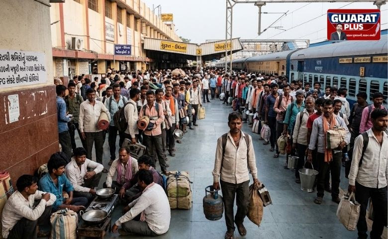 ₹300ની મજૂરી અને ₹400 કિલો ગેસ, LPG સંકટે છીનવ્યો કોળિયો: સુરતથી શ્રમિકોનું પલાયન