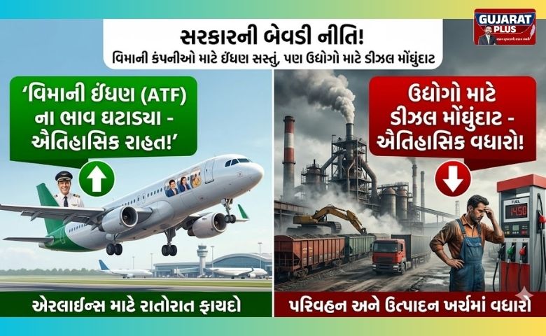 સરકારની બેવડી નીતિ! વિમાની કંપનીઓ માટે ઈંધણ સસ્તું, પણ ઉદ્યોગો માટે ડીઝલ મોંઘુંદાટ