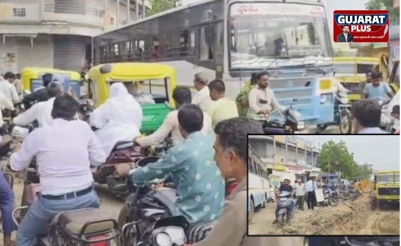 સાવરકુંડલામાં રોડ-રસ્તાની કામગીરીથી ટ્રાફિક સમસ્યા | સ્થાનિક વેપાર-ધંધા પર માઠી અસર